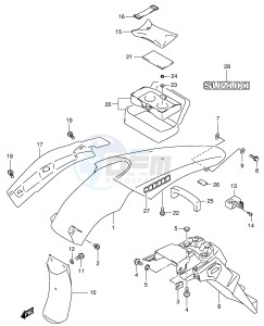 DR-Z400 (E1) drawing REAR FENDER (DR-Z400E E24)