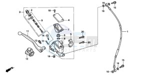 CR125R drawing FR. BRAKE MASTER CYLINDER (2)