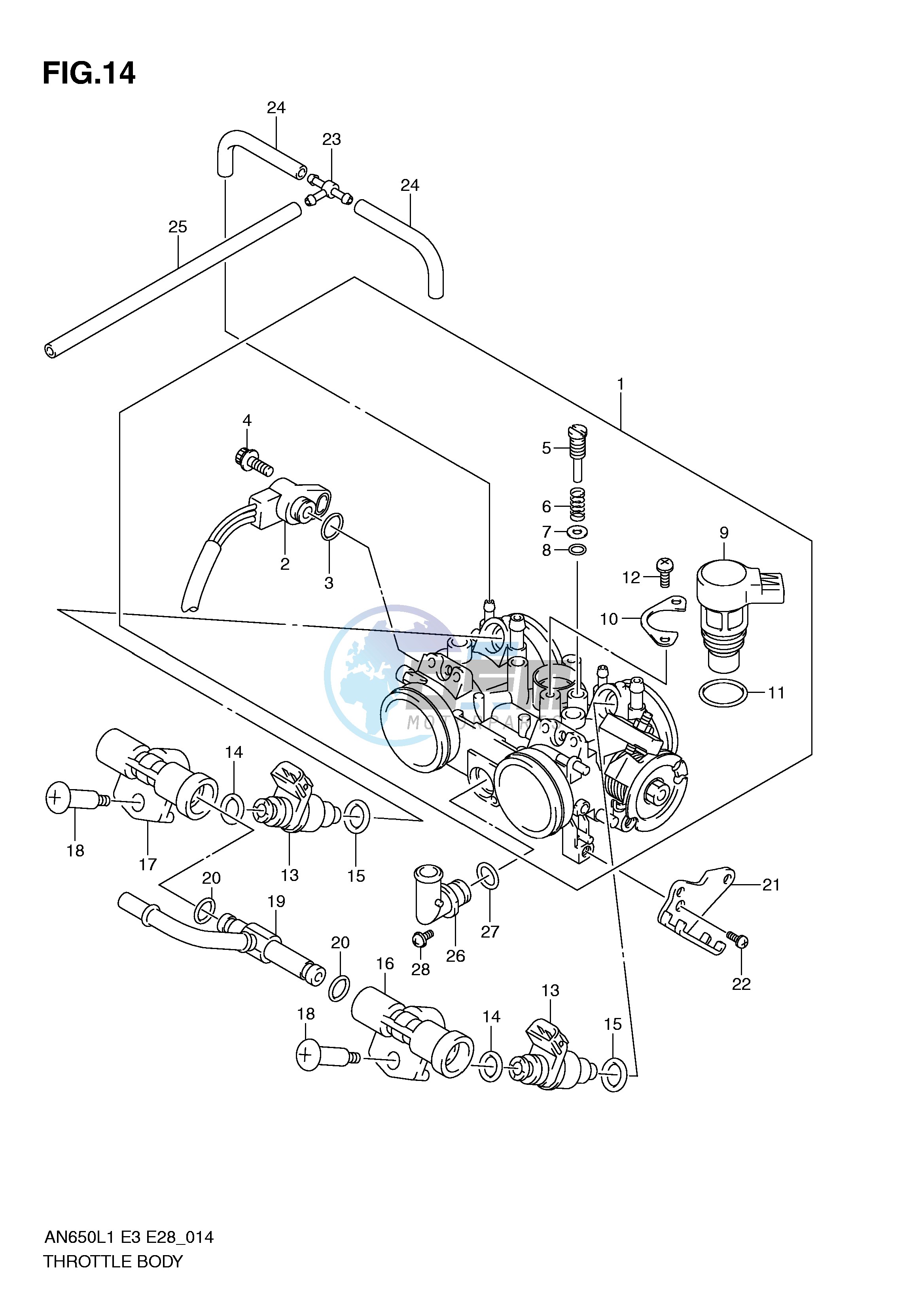 THROTTLE BODY (AN650AL1 E28)