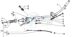 Hexagon 180 GTX drawing Handlebars component parts