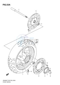 AN400 (E3-E28) Burgman drawing FRONT WHEEL (AN400AK9 AL0 ZAL0)