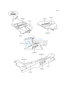 ZX 600 D [NINJA ZX-6] (D2-D4) [NINJA ZX-6] drawing DECAL-- EBONY_GRAY- --- ZX600-D3- -