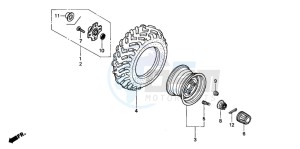 TRX350TM RANCHER drawing REAR WHEEL