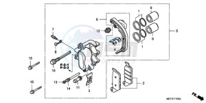 FJS400D9 F / CMF drawing REAR BRAKE CALIPER