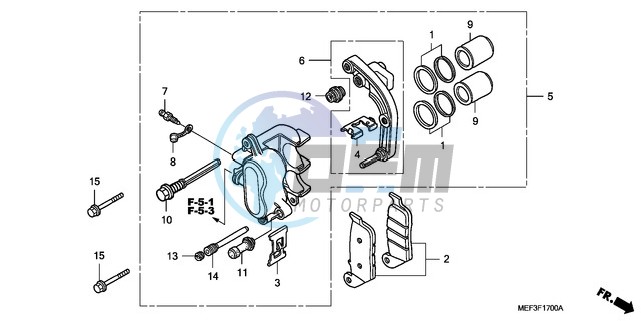 REAR BRAKE CALIPER