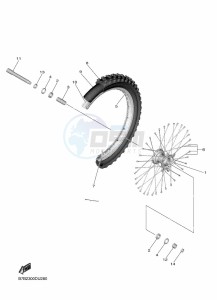 YZ250F (B7B6) drawing FRONT WHEEL