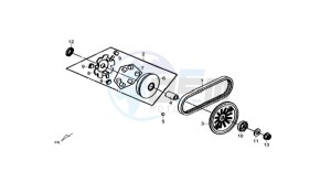 CROX 50 drawing CLUTCH / V BELT