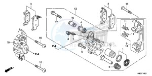 TRX680FAF TRX680 Europe Direct - (ED) drawing FRONT BRAKE CALIPER