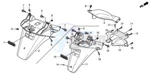 FES150A 125 S-WING drawing REAR FENDER