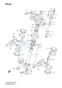 SV1000 (E2) drawing STEERING STEM (SV1000K6 U1K6 U2K6 K7 U2K7)