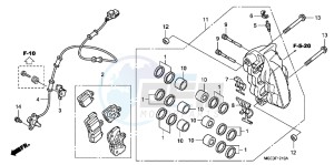 VFR1200FDD VFR1200F Dual Clutch UK - (E) drawing R. FRONT BRAKE CALIPER