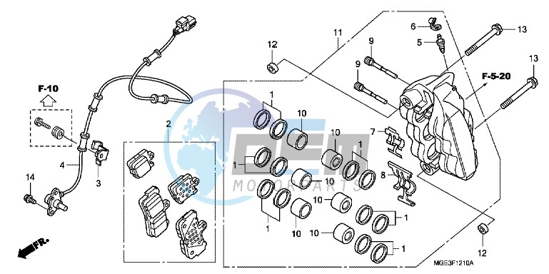 R. FRONT BRAKE CALIPER