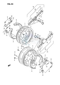 LT-F250 (E28) drawing FRONT WHEEL BRAKE (MODEL J K L)