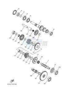 YFM700FWAD YFM70GPSJ GRIZZLY 700 EPS (B1AM) drawing TRANSMISSION