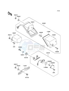 KLE500 KLE500-B1P GB XX (EU ME A(FRICA) drawing Taillight(s)