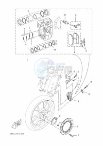 YZF125-A YZF-R125 (B5G6) drawing FRONT BRAKE CALIPER