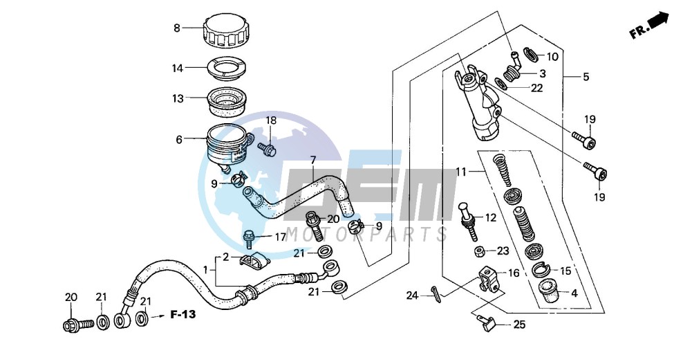 RR. BRAKE MASTER CYLINDER (CB1300/F/F1/S)