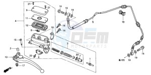 CB1300F1 CB1300SUPER FOUR drawing CLUTCH MASTER CYLINDER