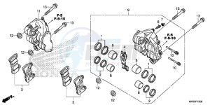 CBR1000RRF Fireblade - CBR1000RR 2ED - (2ED) drawing FRONT BRAKE CALIPER (CBR1000RR/ RA)