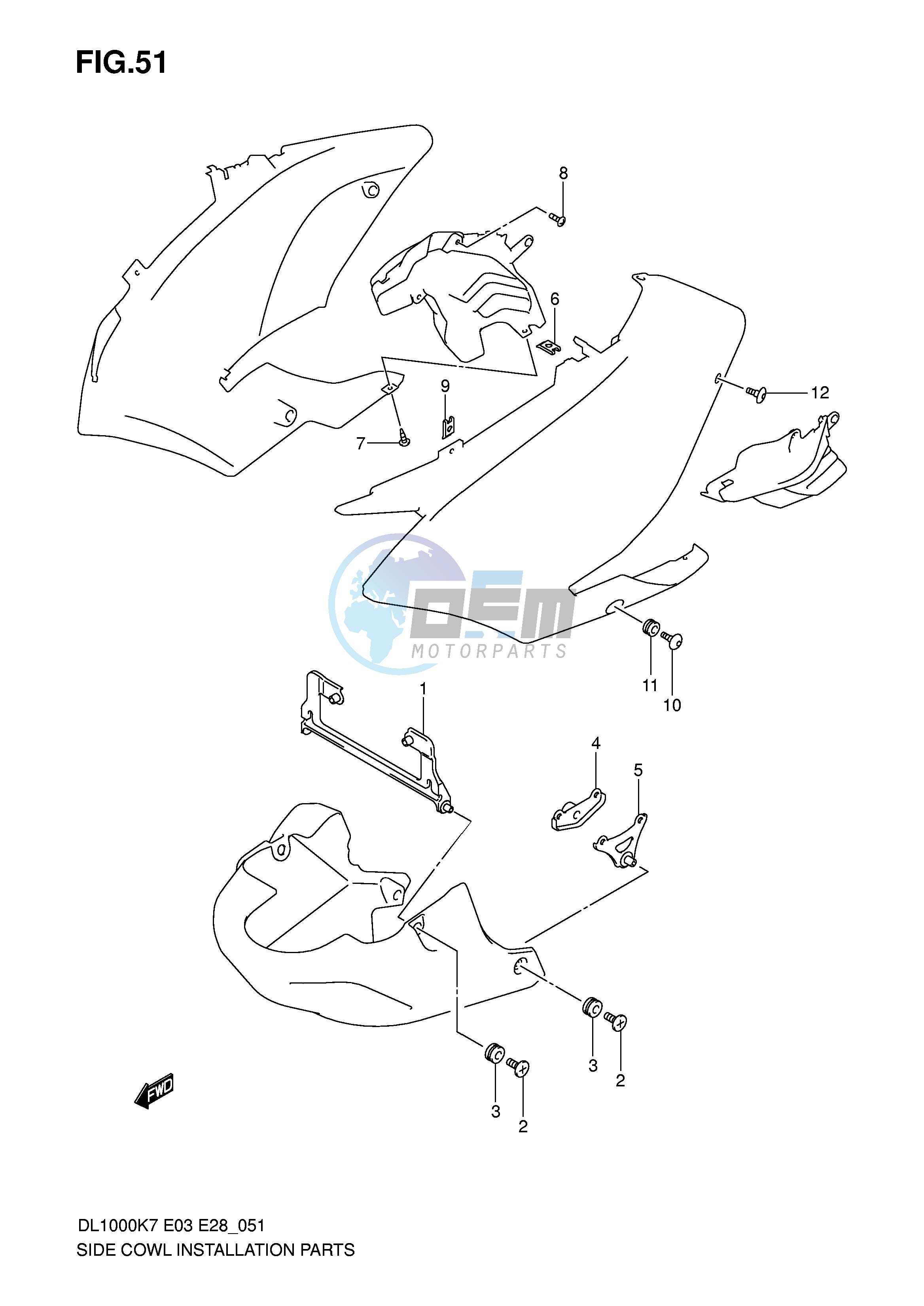 SIDE COWL INSTALLATION PARTS