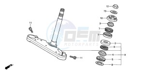 VT125C drawing STEERING STEM