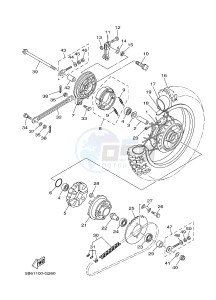 TT-R110E (B51F) drawing REAR WHEEL