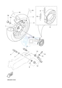 BW'S 50 (2B6K) drawing REAR WHEEL