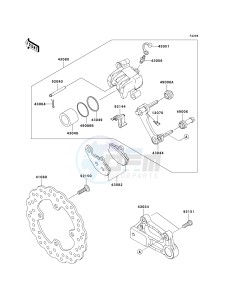 ZX 1000 D [NINJA ZX-10R] (D6F-D7FA) D7F drawing REAR BRAKE