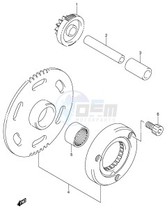 LT-Z250 (E28-E33) drawing STARTER CLUTCH