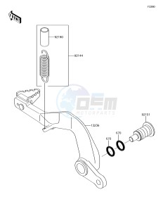 KX85 KX85CJF EU drawing Brake Pedal