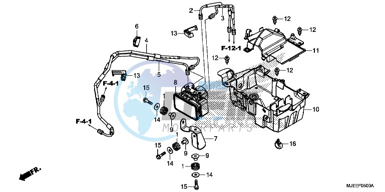 ABS MODULATOR/ TRAY