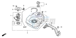 PES125R drawing FUEL TANK