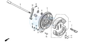 VT1100C2 drawing REAR BRAKE PANEL (VT1100C)