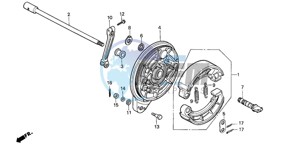 REAR BRAKE PANEL (VT1100C)