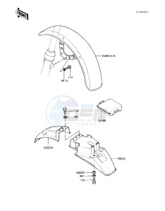 KZ 550 A (A3-A4) drawing FENDERS -- 82-83 A3_A4- -