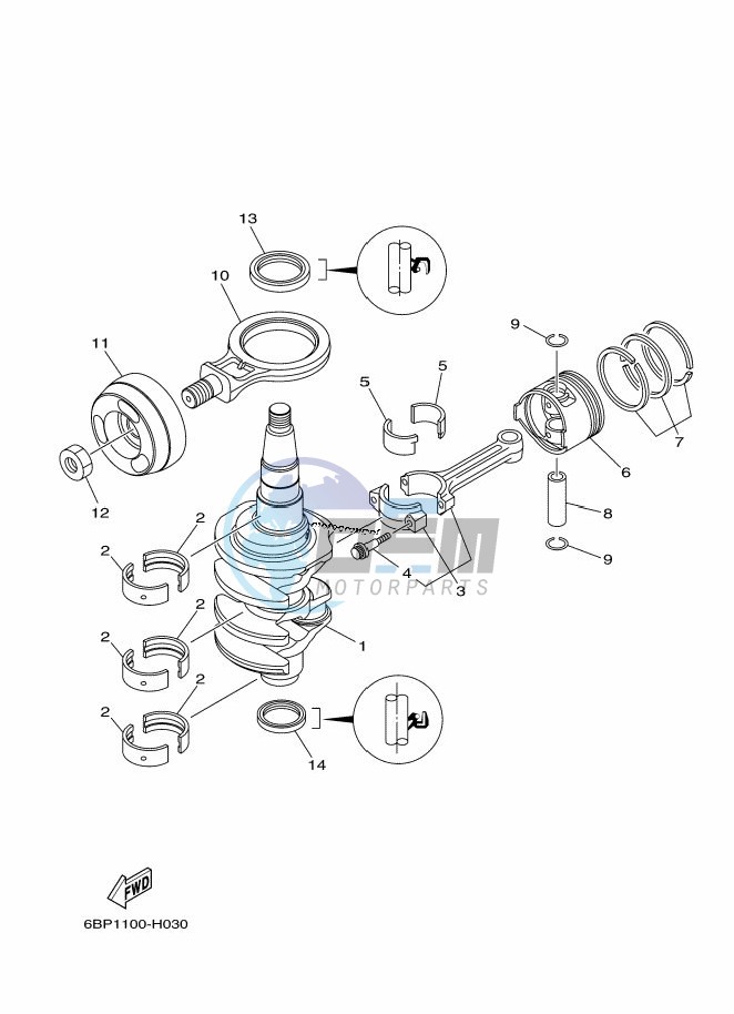 CRANKSHAFT--PISTON