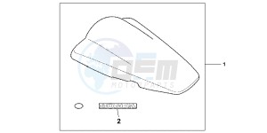 CBR250RB drawing REAR SEAT COWL