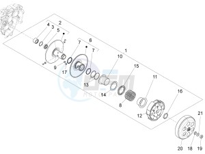 946 RED 125 4STR 3V ABS E4 (EMEA, APAC) drawing Driven pulley