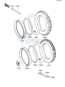 KX 250 B [KX250] (B1) [KX250] drawing WHEELS_TIRES