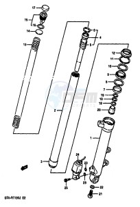 GSX-R1100 (G-H-J) drawing FRONT LH DAMPER