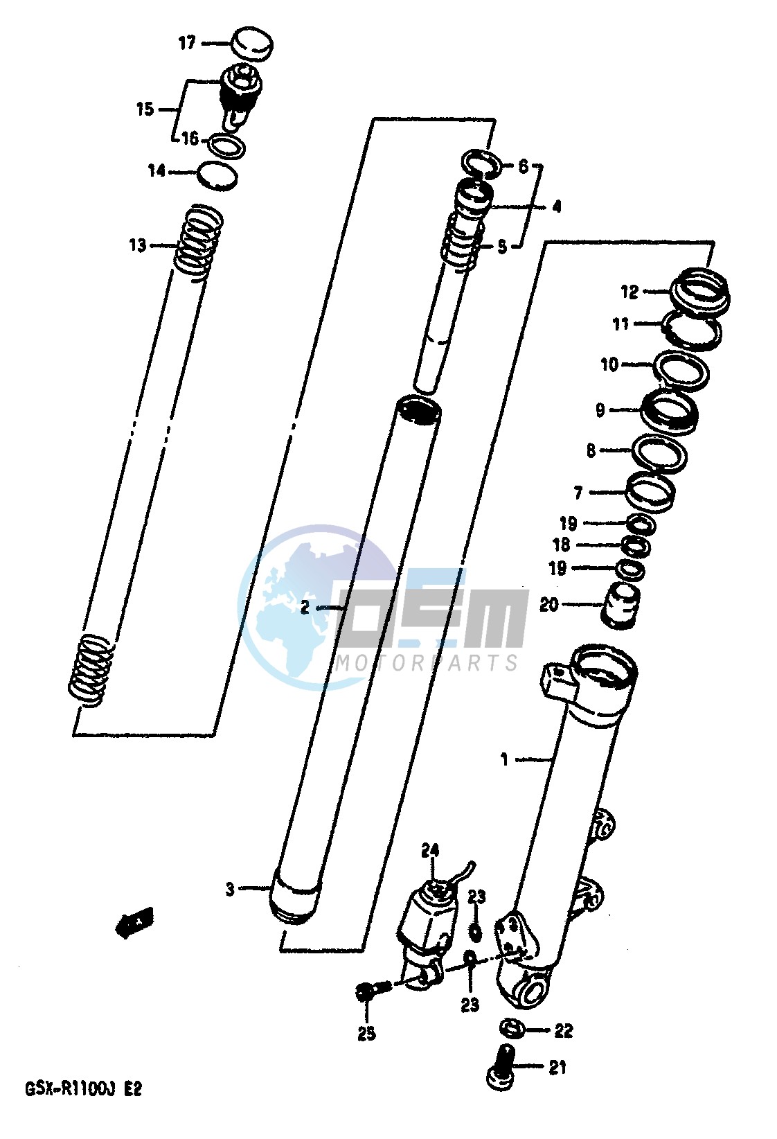 FRONT LH DAMPER