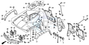 TRX350FE RANCHER 4X4 ES drawing FRONT FENDER