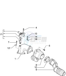 X9 500 drawing Induction pipe-Throttle body-Injector