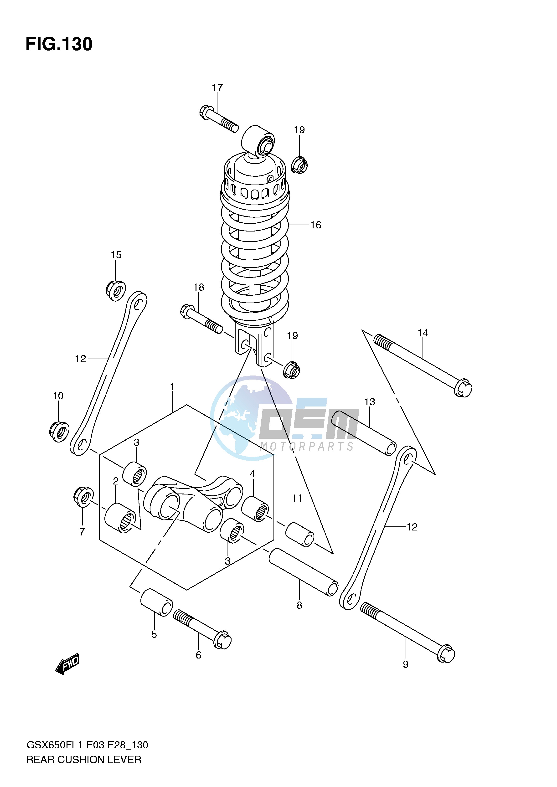 REAR CUSHION LEVER (GSX650FL1 E3)