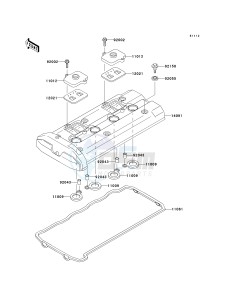 ZR 1200 A [ZRX1200R] (A4-A5) drawing CYLINDER HEAD COVER