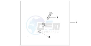 XL650V TRANSALP drawing TOPBOX COLLAR SET