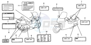 GL1500A GOLDWING ASPENCADE drawing CAUTION LABEL (1)