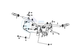 FIDDLE II 125 drawing HANDLEBAR / BRAKE LEVERS /CABLES