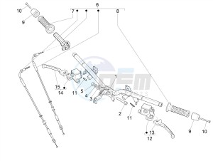 GTS 125 4T E4 ABS (EMEA) drawing Handlebars - Master cil.