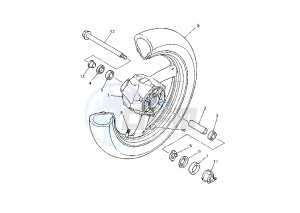 XJ N 600 drawing FRONT WHEEL